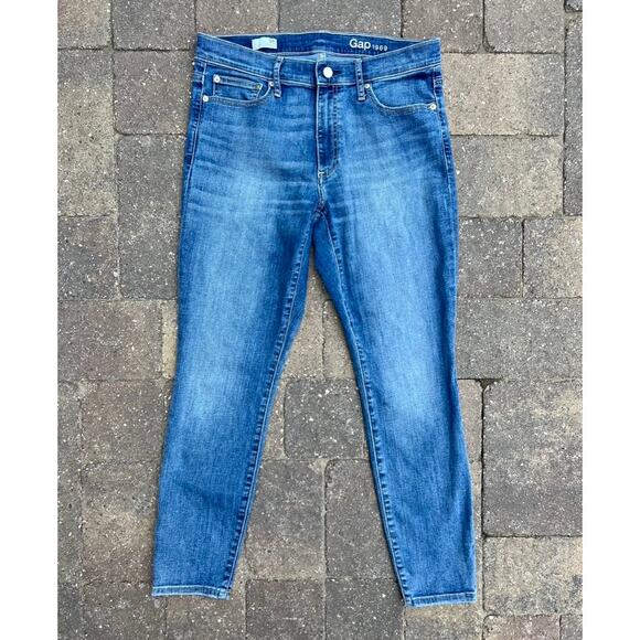 Gap 1969 retro mid rise skinny jeans size 31x28 - Picture 2 of 4